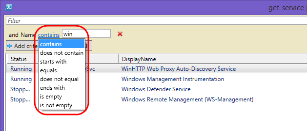Powershell_output_gridview_Filter_Options