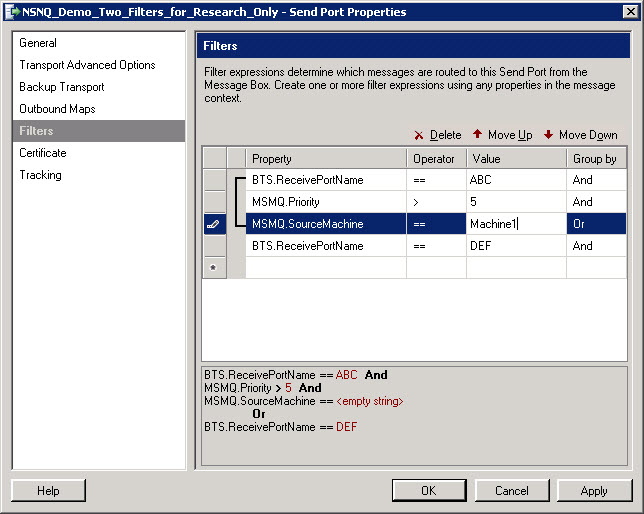 BizTalk_SendPort_Complex_Filters