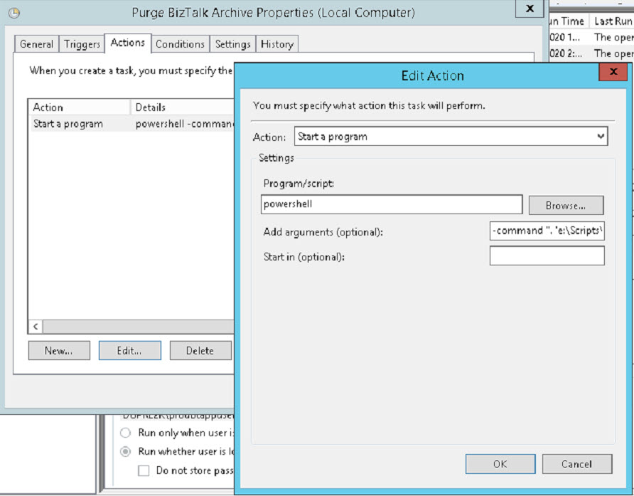 Scheduling a PowerShell script… with arguments